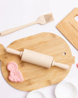 Wooden Kids Cutting Board + Knife Set