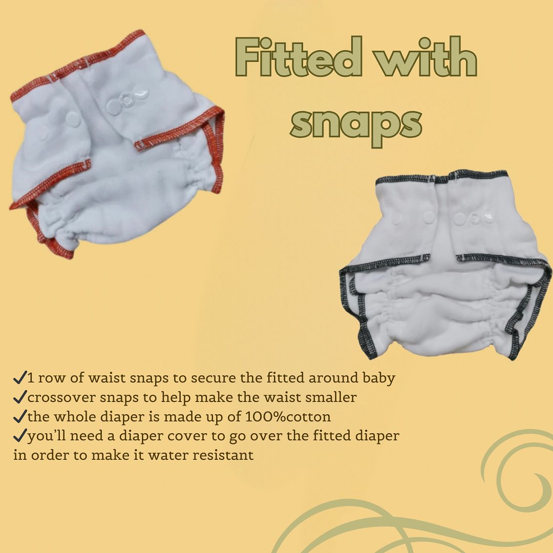 Fitteds with snaps (100% cotton)