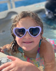 Toddler Heart Sunglasses - Polarized Grey Lens