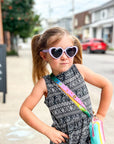 Toddler Heart Sunglasses - Polarized Grey Lens