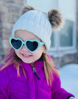 Toddler Heart Sunglasses - Polarized Grey Lens