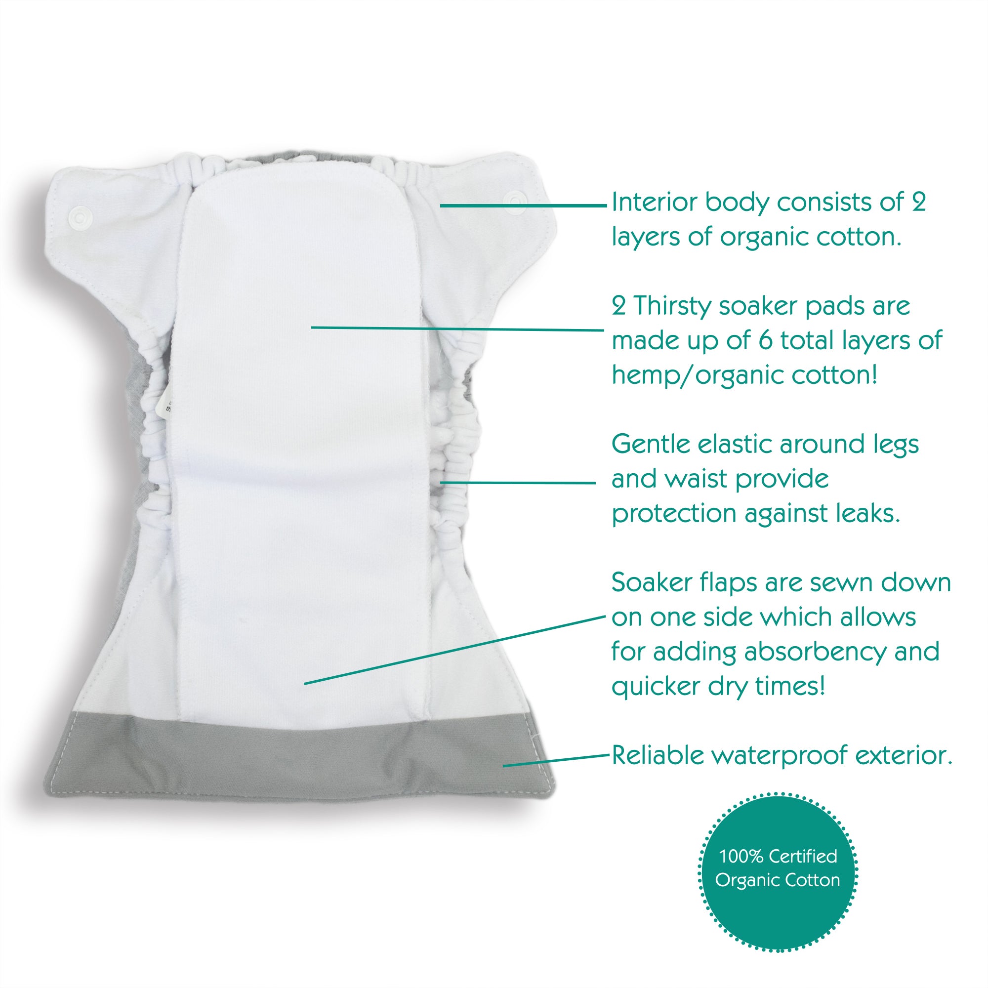Natural Newborn AIO (Hook&Loop)