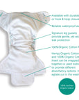 Natural One Size Pocket (Hook&Loop)