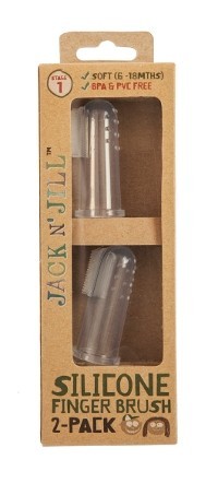 Jack N' Jill Silicone Finger Brush (Stage 1: 6-18m), 2pk