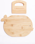 Wooden Kids Cutting Board + Knife Set