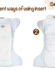 Bamboo Cloth Diaper Inserts Pack (One-size Insert and Newborn Insert)